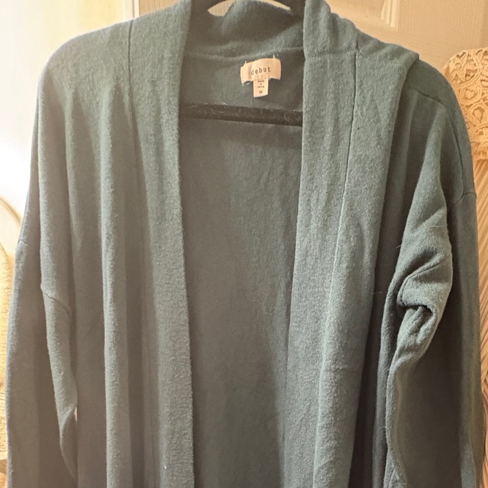 Debut Women's Teal Cardigan Sweater